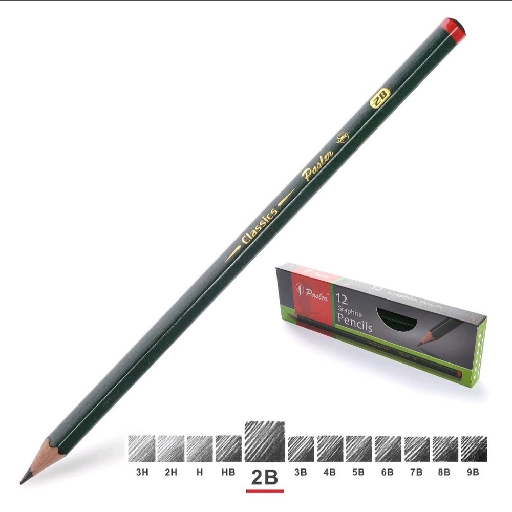 Pasler Professional Graphic Sketching Drawing 1 Count (Pack of 12), Black